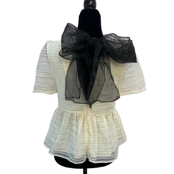 Anthropologie Sunday In Brooklyn Sheer Bow-Back Blouse Size XS. NEW - Picture 16 of 16